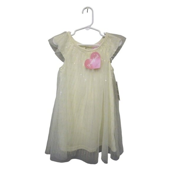 NWT Youngland Beige Toddler Girl Dress and Matching Headband Size 3T. #P-5 - Picture 1 of 6